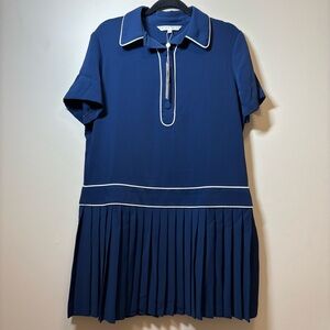 Trina Turk Racquet Dress Blue with White Accents